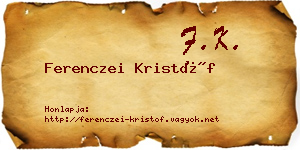 Ferenczei Kristóf névjegykártya